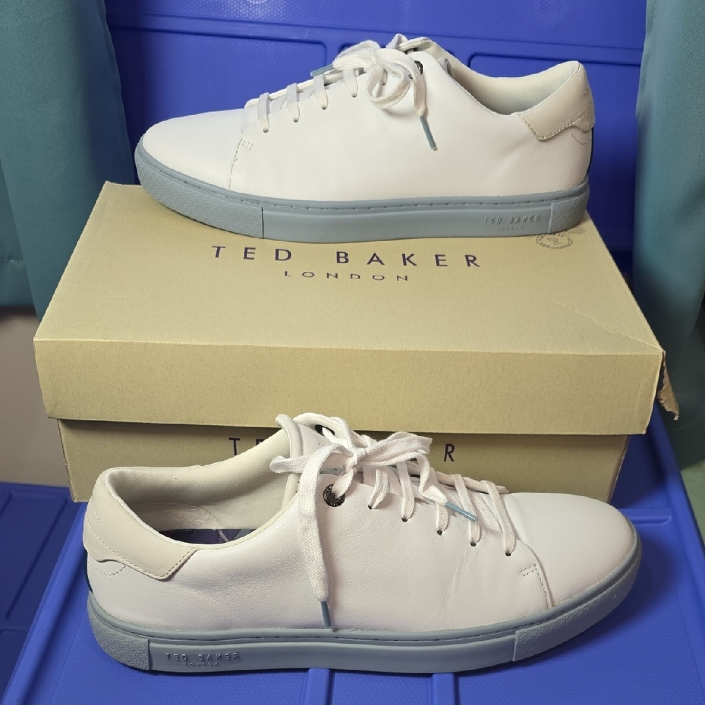 Ted Baker White and Blue Men's Sneakers Size 11